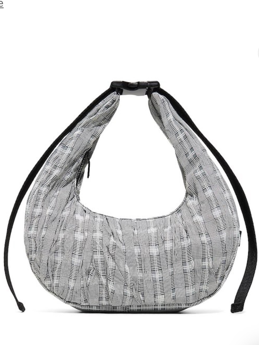 👜 Hunter Mini Lune Ruched Shoulder Bag – Black/White Pattern | NWT
